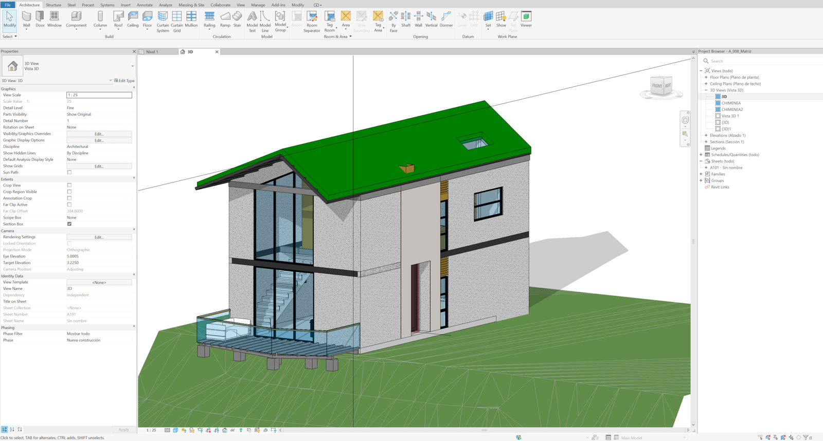 Modelo 3D de vivienda — Casa Chaparral